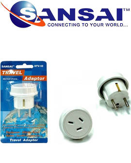 SANSAI Travel Adaptor for NZ/AUS to Europe and Middle East Asia
